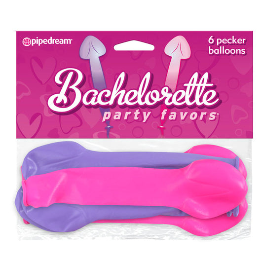 Bachelorette Pecker Shaped Party Balloons
