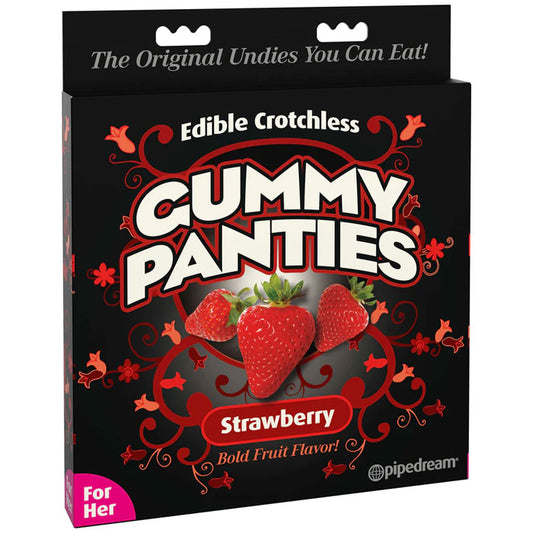 Edible Crotchless Panties For Her, Strawberry