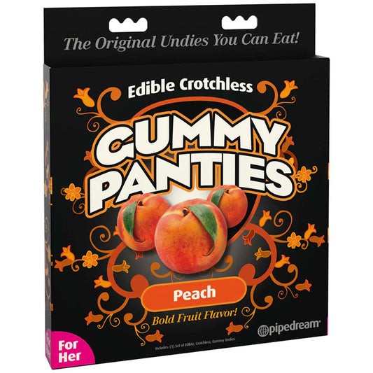 Edible Crotchless Panties For Her, Peach